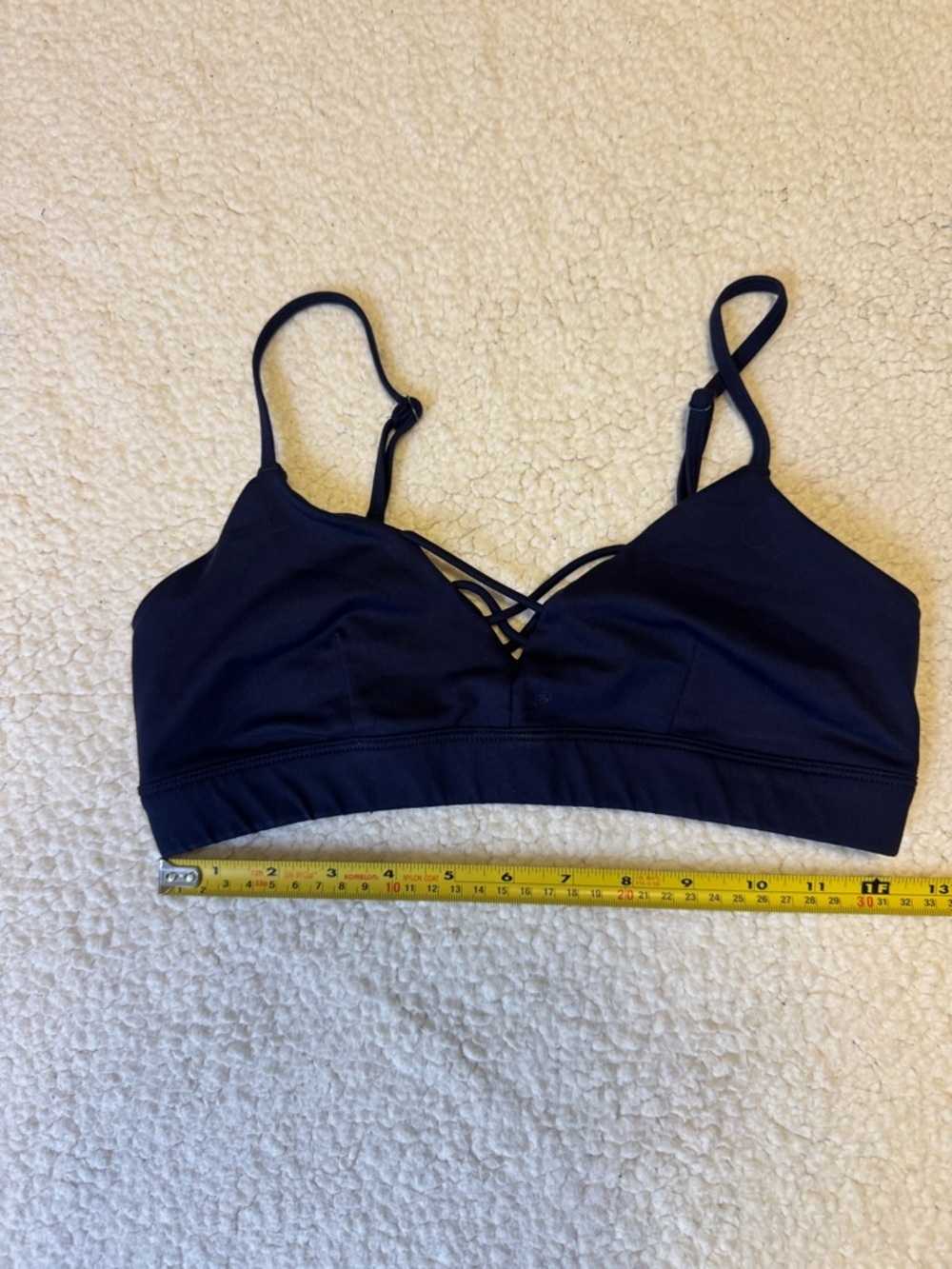 Alo Yoga Sports Bra Size Small 274096 Women's Interlace Rich Navy - Picture 7 of 9